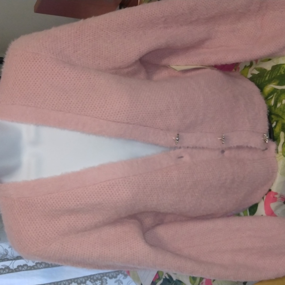 Ross fuzzy crop top sweater